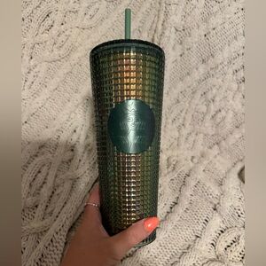 NWT - Green Grid Starbucks Cold Cup